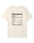 Maryland State Facts Shirt