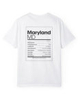 Maryland State Facts Shirt